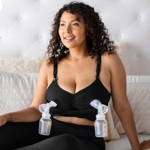 Kindred Bravely Sublime Hands Free Pumping And Nursing Bra: Black